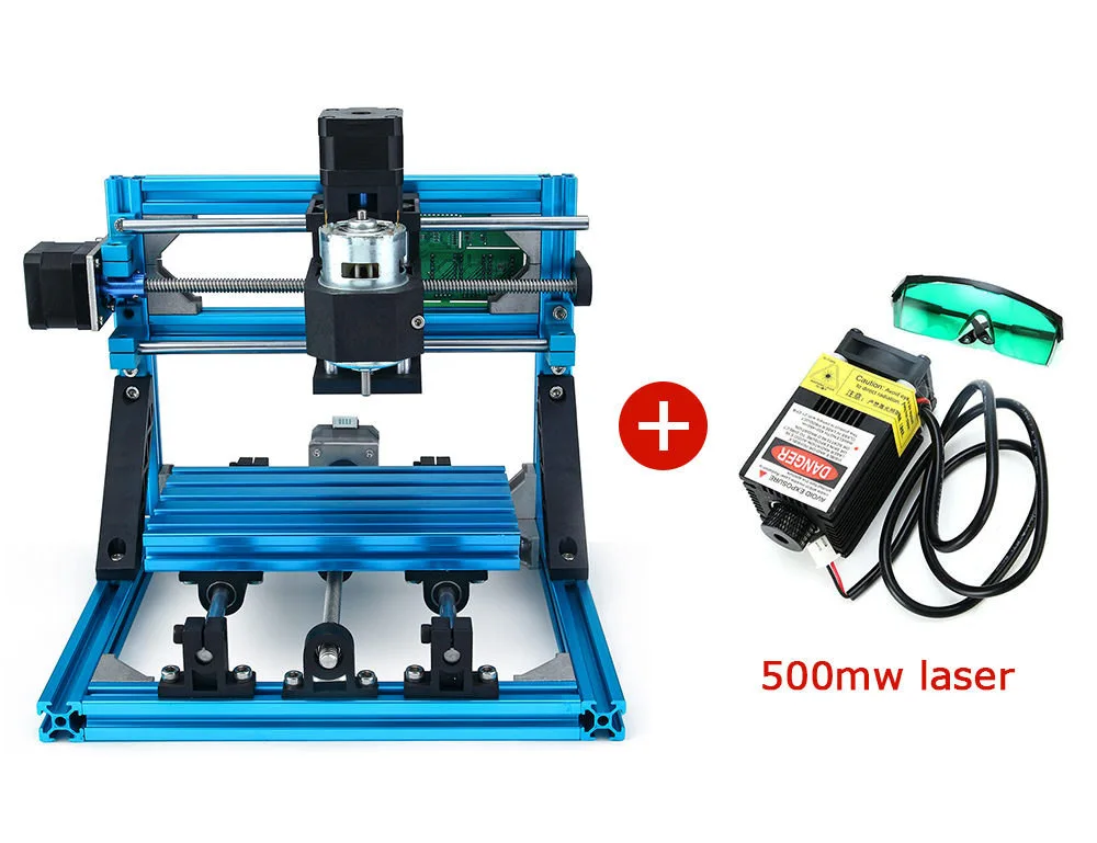 CNC 1610 с ER11 гравировальный станок мини DIY CNC лазерный станок PCB фрезерный станок, резьба по дереву маршрутизатор, лучшие передовые игрушки - Цвет: 500mw laser