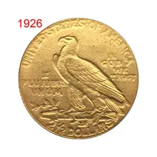 1908/1926 античный США памятный старый позолоченная монета Коллекционная монета Ремесла Художественный Сувенир украшения