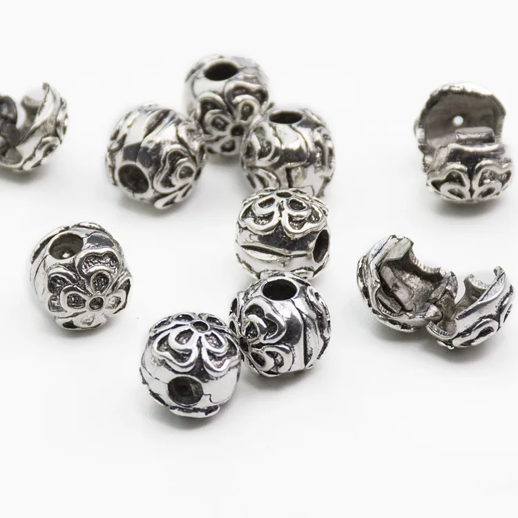 Daisies DIY lock Clip Alloy Beads European Stopper Beads Fit Pandora
