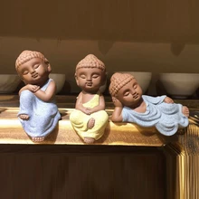 Чайный домик, украшение, бутик, мини, чай, домашние животные, Будда, маленький монах, мясистая керамика, креативное украшение для гостиной, аксессуары для чая