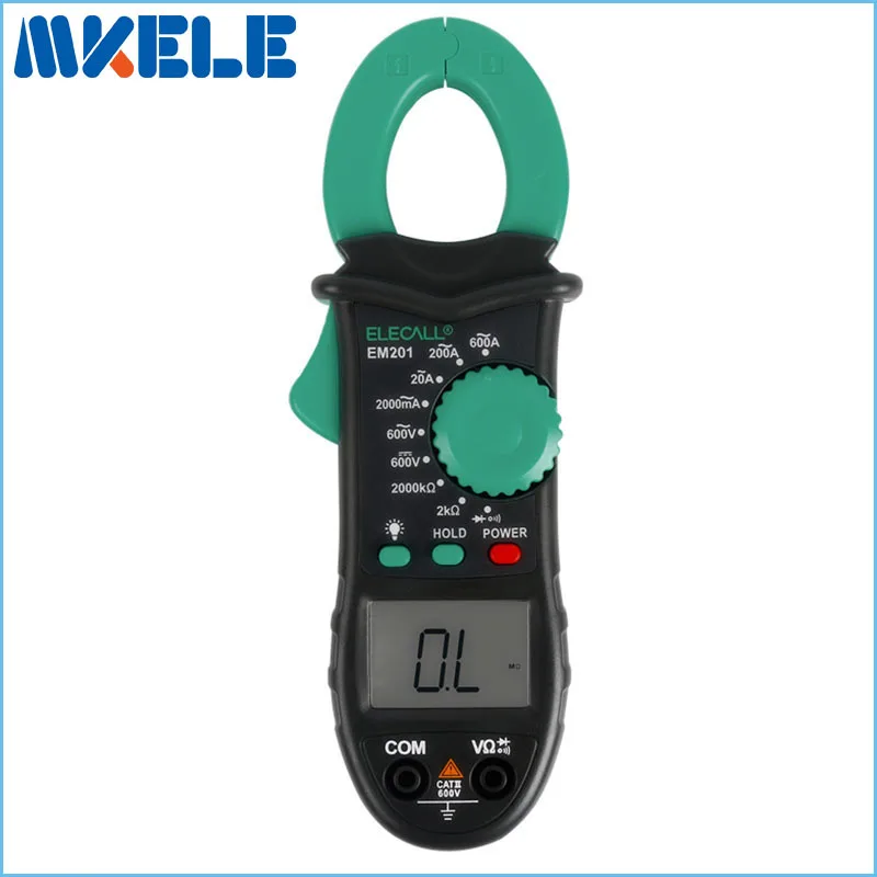 

EM201 2000 Count AC/DC Voltage Current Clamp Digital Clamp Meter with Resistance Frequency 28mm Jaw Capacity LED Display