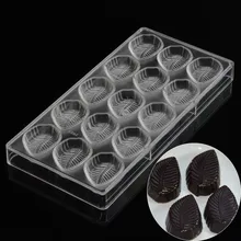 Neue bakeware schokolade machen werkzeuge kunststoff schokoladenform, küche zubehör dekorationen blatt schokoladenformen pastry mould