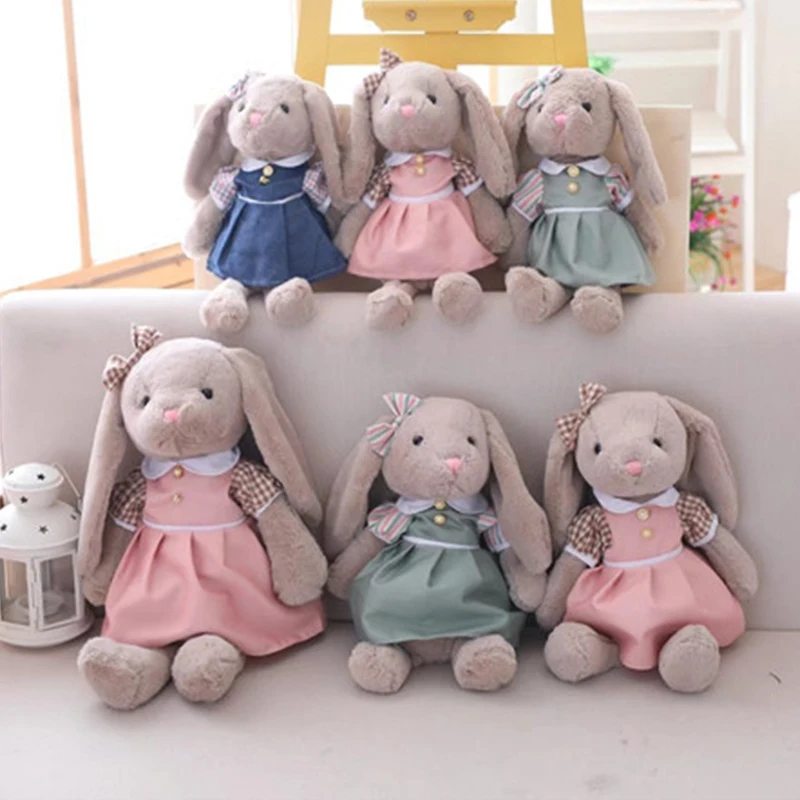 35CM Cute Rabbit Plush Toy Doll Stuffed Soft Toy Rabbit Doll Baby Kids