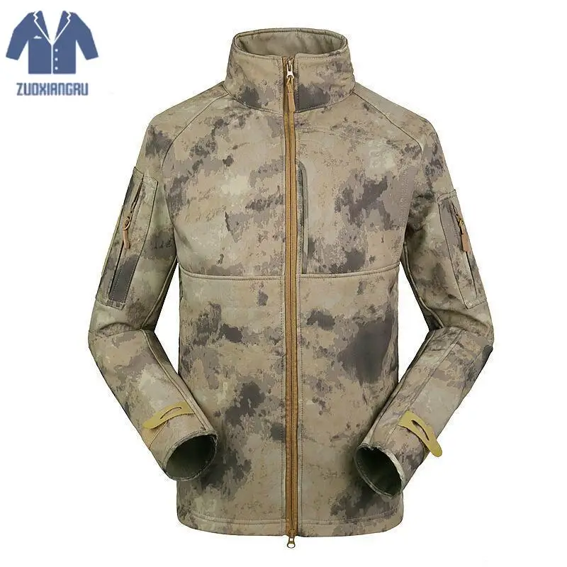 

Zuoxiangru Military Tactical Jacket for men Camouflage Clothing Army Military Camo Jacket Windproof Outerwear fleece lining Coat
