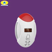 Golden Security Wireless Carbon Monoxide CO Detector Voice Strobe Alarm Sensor for Home Alarm System Fire Detector LED Display