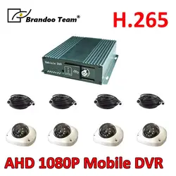 Автомобильный регистратор 4 канала 1080 P система мониторинга автомобиля dvr Поддержка HDMI выход 4G и gps Функция