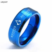 Мода Assassins кольцо Creed аниме связанные с Assassin символы кольцо на палец Трендовое простое титановое металлическое ювелирное изделие милый модный подарок