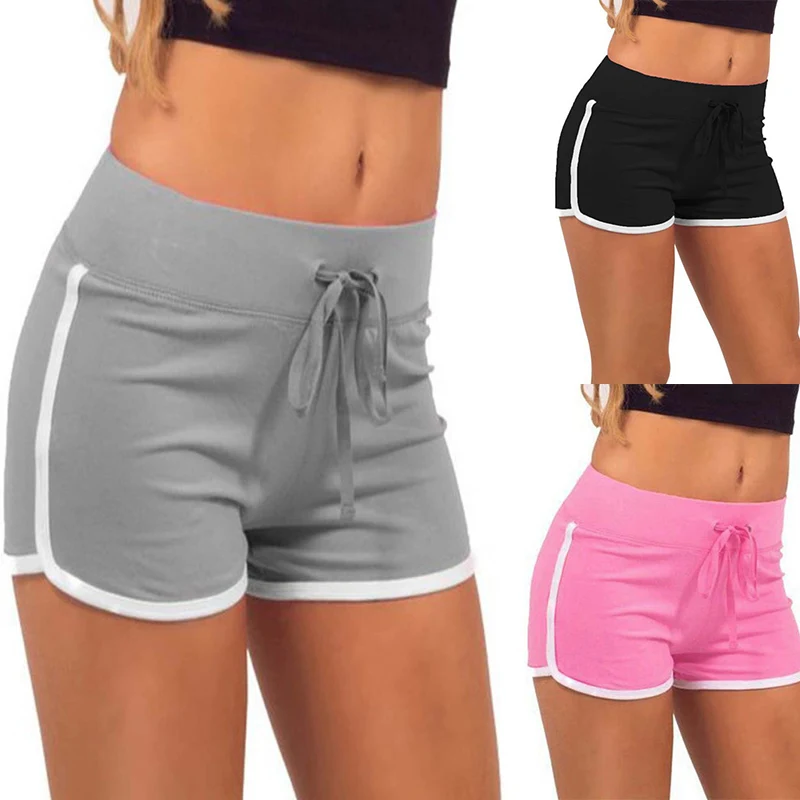

2018 Women Sexy Yoga Shorts Female Breathable High Elastic Adjustable For Running Fitness Breathable Sports Short Plus Size