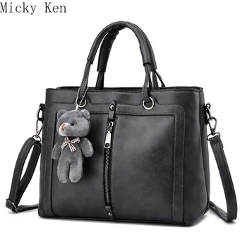 

Fashion brand medium large capacity ladies totes zipper bear strap thread shopping office women crossbody shoulder bag handbags