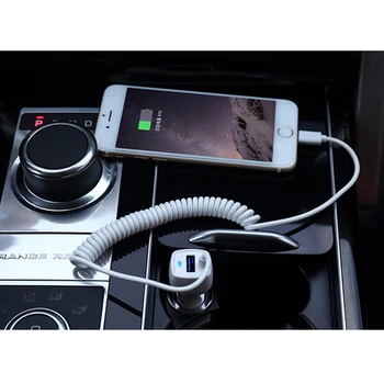 

5V/2.1A Dual Port USB Car Charger Phone Car Charger With Micro Type C USB Cable For Samsung S9 S8 Plus /Huawei