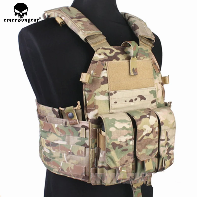 Emersongear Molle Tactical Vest Body armor Hunting plate Carrier Airsoft 094K M4 Pouch Emerson Combat Gear EM7356 Multicam