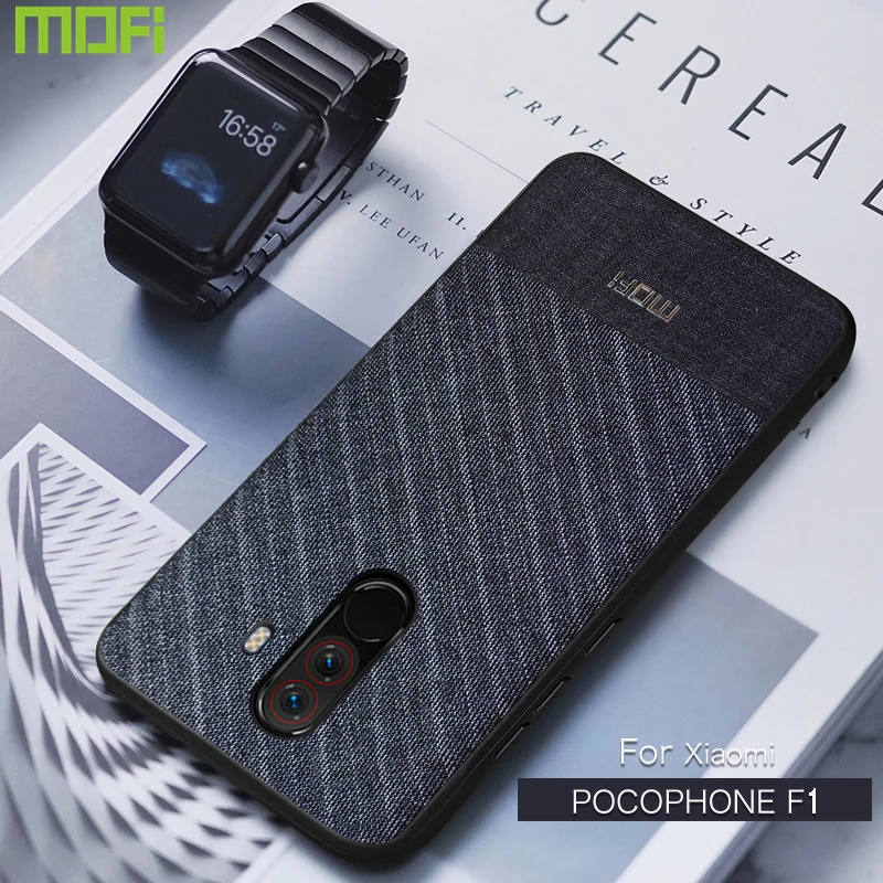 Чехол Poco F1 для Xiaomi Pocophone чехол задняя крышка деловой костюм ткань стиль Mofi Для