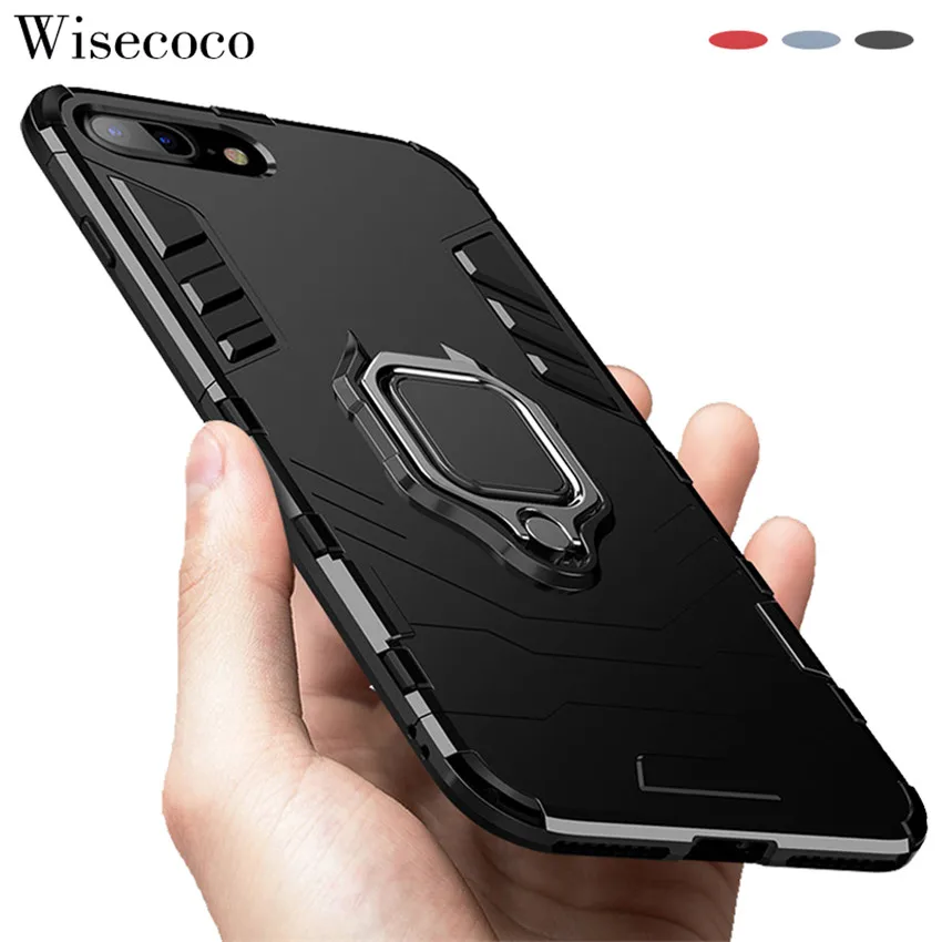 

Magnetic Ring Shockproof Armor Phone Case For iphone X XR XS Max 8 7 6 6s Plus 5 5s se Luxury Car Holder Stand Hard Back Cover