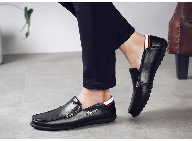 WOOY! Yow/2018 Лидер продаж для мужчин повседневная обувь мужчин's бизнес вождения Горох обувь мягкая подошва высокое качество кожаная обувь