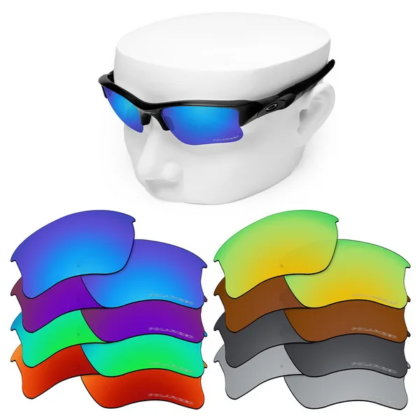 

OOWLIT Anti-Scratch Replacement Lenses for-Oakley Flak Jacket XLJ Etched Polarized Sunglasses