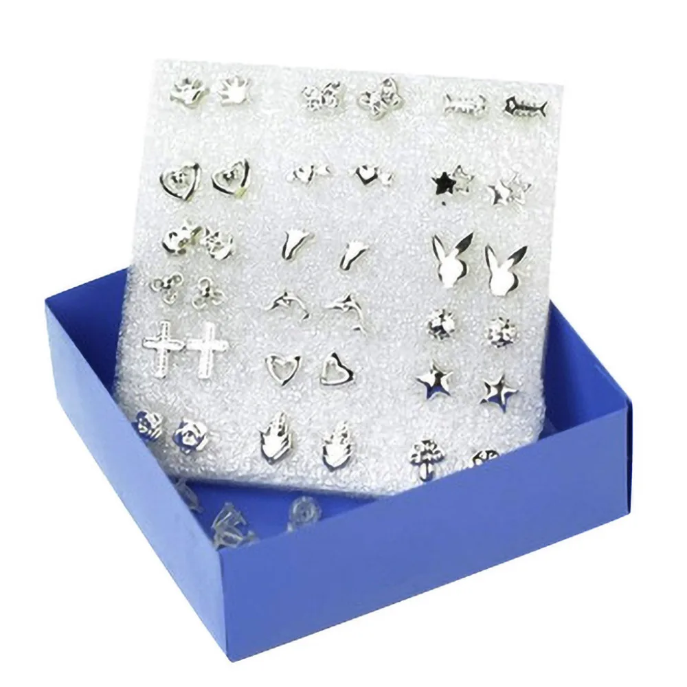 

Shiny 18 Pairs Lot Mixed Styles Women Earrings Fashion Jewelry Miniature Hybrid Earring Exquisite Oorbellen Simulated Ornaments