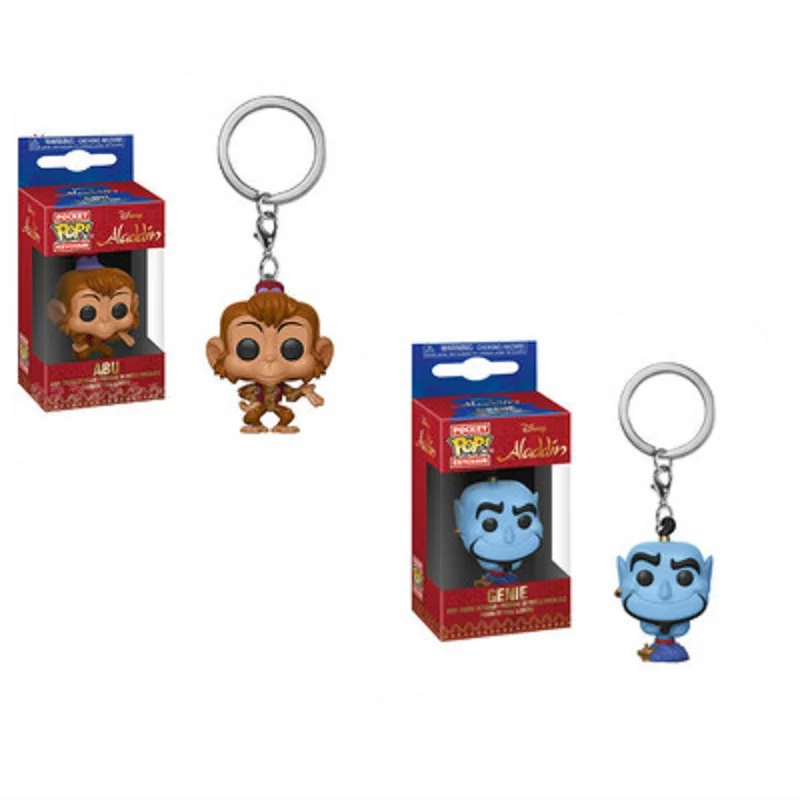 Funko Pop Aladdin тема Genie Abu брелок карманная виниловая кукла брелоки забавные экшн и
