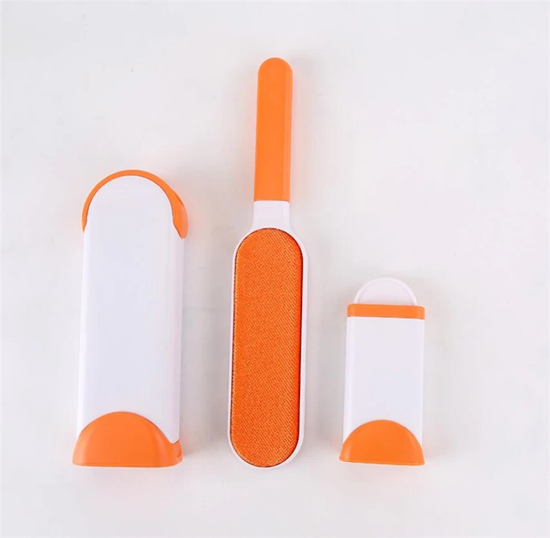 Dog Comb Tool Pet Hair Remover Brush Dog Cat Fur Brush Base Double-Side Home Furniture Sofa Clothes Cleaning Lint Brush - Цвет: Orange combination