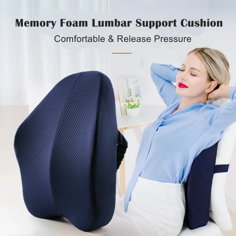 Memory Foam Lumbar Support Back Cushion for Computer/Office Chair Car Seat  Recliner Lower Back Pain Sciatica Relief Firm Pillows - AliExpress