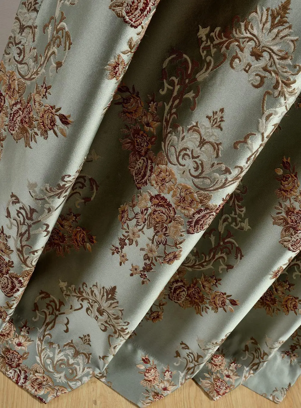 Europea Jacquard Cortinas de alta precisión Floral apagón francés ventana Cortinas para la sala cortina moderno dormitorio de lujo