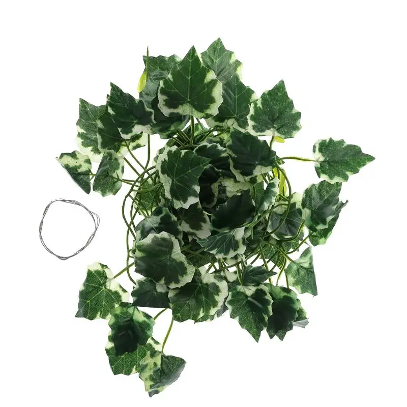 

Reptile Box Lizards Terrarium Artificial Vine Decoration Lizard Fake Plants Green Leaves--S004