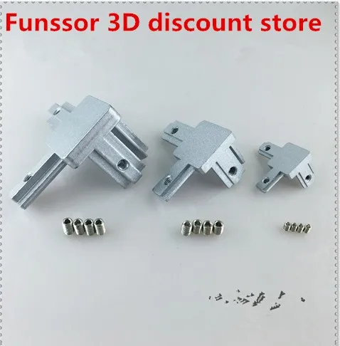 A для 3D 3030 4040 T слот алюминиевый профиль 3-way 90 deg внутренний уголок кронштейн Узловое соединение для внутренних помещений f/Alu-профиль 3D принтер