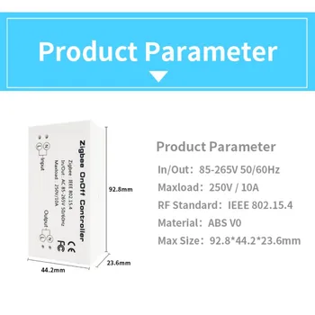 

Remote Control Smart Home Zigbee On/Off Controller Smart Switch APP Wireless Switch Smart Home Module AC85-265V 10A