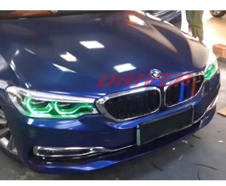 Icedriver для BMW 5 серии ангельские глазки DRL RGB многоцветный светодиодный панели F10 F11 F18 G30 дневные ходовые огни красный синий Демон глаз