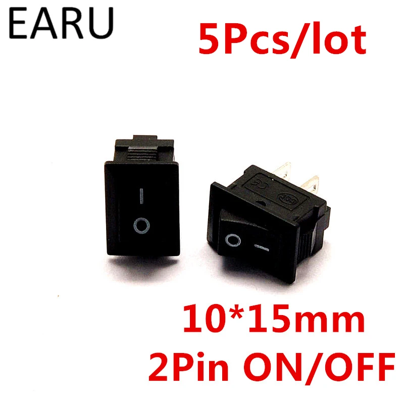 

5pcs/lot G130 10*15mm SPST 2PIN ON/OFF Boat Rocker Switch 3A/250V for Auto Car Dash Dashboard Truck RV ATV Home Model KCD1