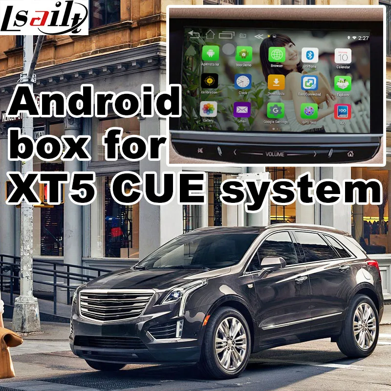 Android GPS navigation box for Cadillac XT5 etc Intellink Mylink CUE system video interface with cast