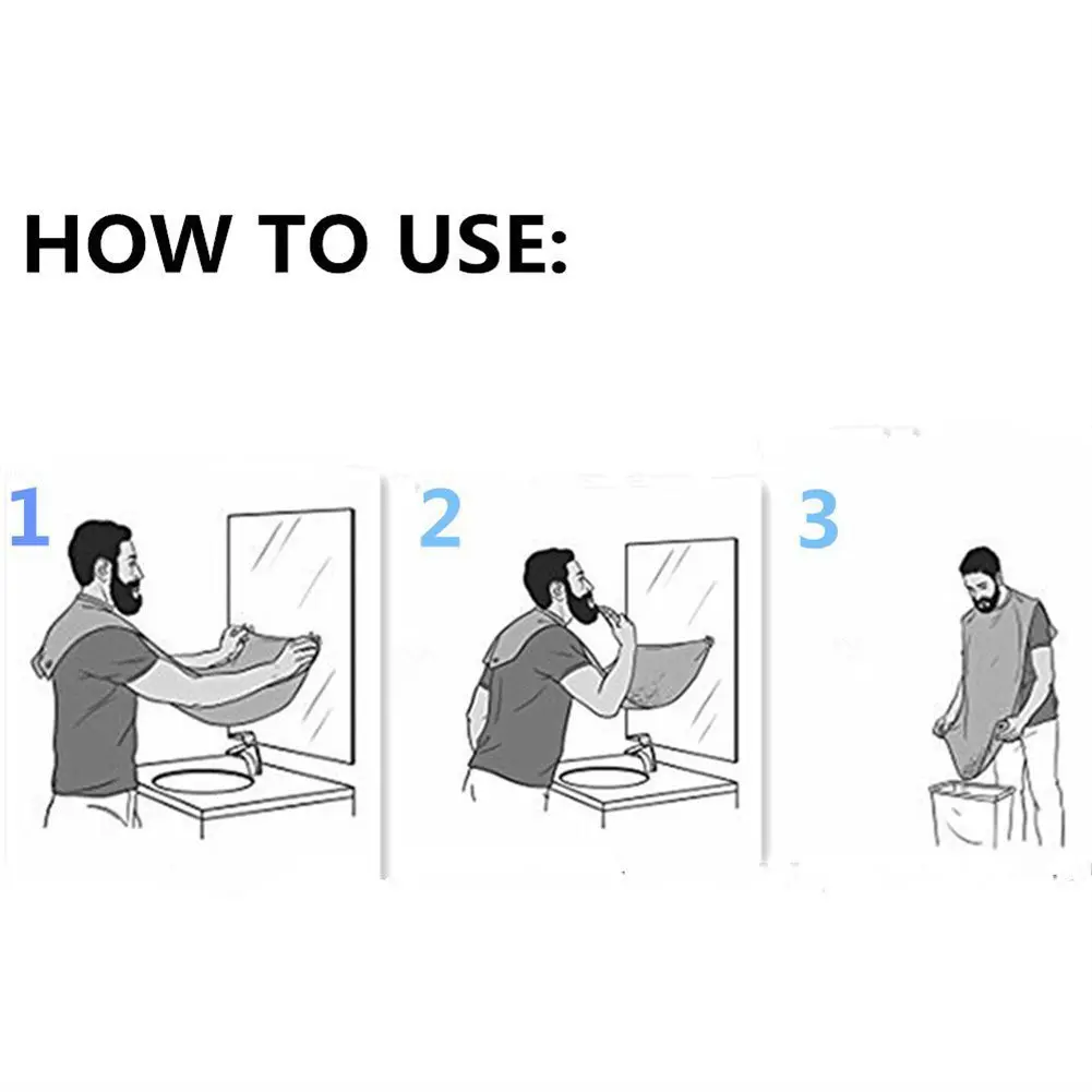 120x77 см Мужской фартук для ванной комнаты передник для Бороды Волос передник для бритья для мужчин мужской лицевой медведь Барб водонепроницаемый полиэстер Бытовая Чистка