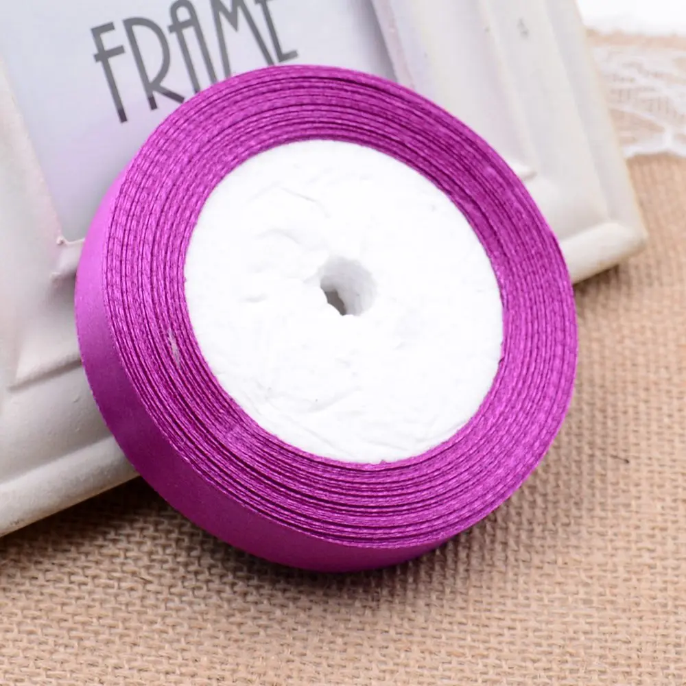

10mm 25yards of silk ribbon 22m wedding party decorative gift wrap Christmas and New Year garment sewing fabric ribbon (18colors