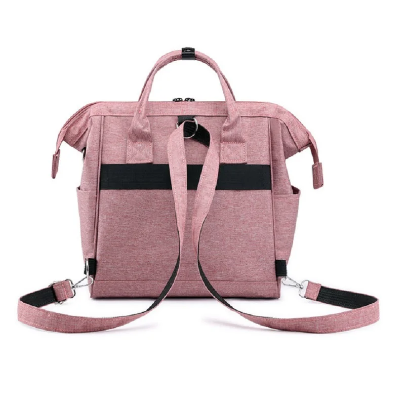 4 In 1Use Small Diaper Mommy Nappy Bag Mother Shoulder Bag Daddy Backpack Solid Color Pregant Women Hand Bag (2)