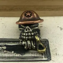 EDC Инструменты Нож бисер Медный Круглый колпачок труба Череп Бусы на шнурок Паракорд Нож многофункциональный брелок кулон#109