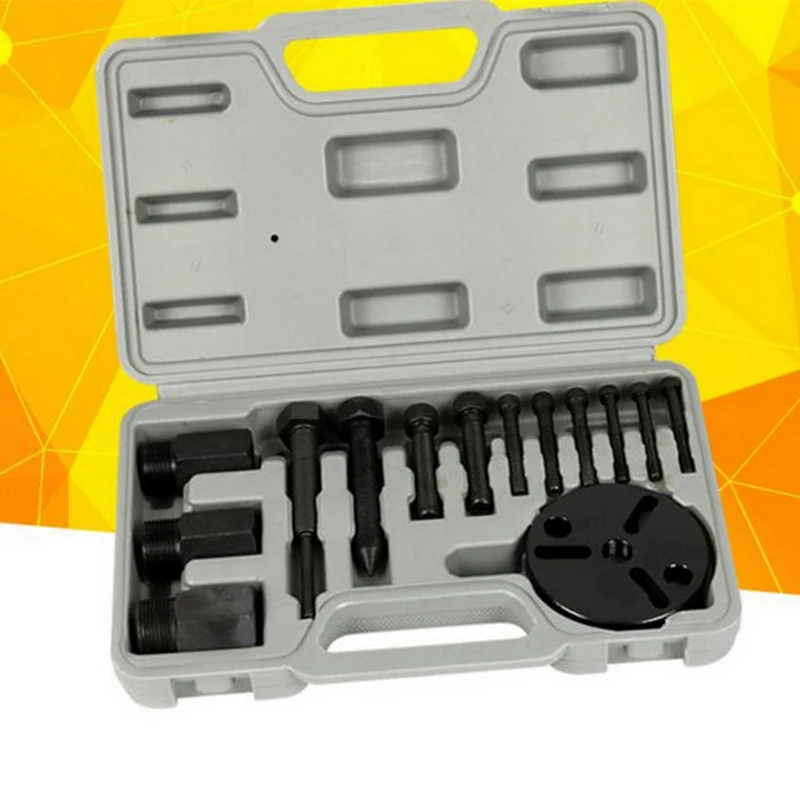 Для автомобиля кондиционирования R134a R12 высокое качество жидкость для снятия и установки набор инструментов для ремонта сцепления присоски арматура съёмник диска комплект