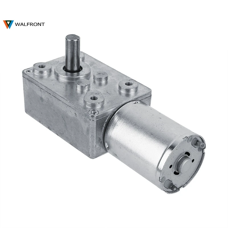 6V DC JGY370 Reversible High Torque Square Reduction Turbo Worm Geared Motor