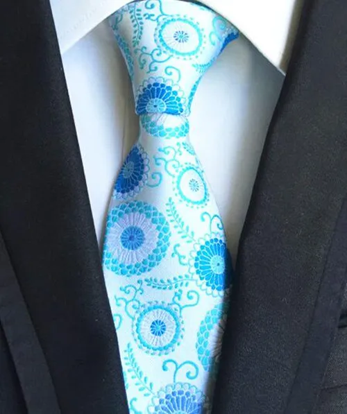 8 см галстуки в клетку Пейсли для мужчин Классические деловые Цветочные жаккардовый шелк роскошный свадебный галстук для жениха зажим для галстука - Цвет: Y88