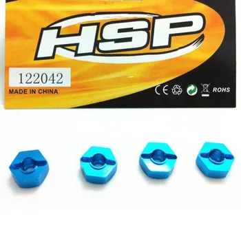 

4pcs/lot Aluminum Wheel Drive Hex Hubs 12mm With Pin Nut 02134 1/10 Upgrade Parts For Himoto Racing RC Hobby Car HSP 102042