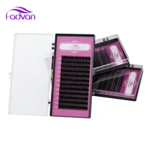 Fadvan False Eyelash Extensions C Curl All Size Soft Thick Mink Synthetic Hair Cosmetic Makeup Tool Fake Eye Lashes for Women