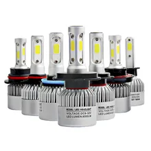 

Sunmeg S2 Car Headlight led Fog Lights Led H1 Car Bulbs H1 led 6500K COB Chip 72W 8000LM H8 H9 LED Lamp for Auto
