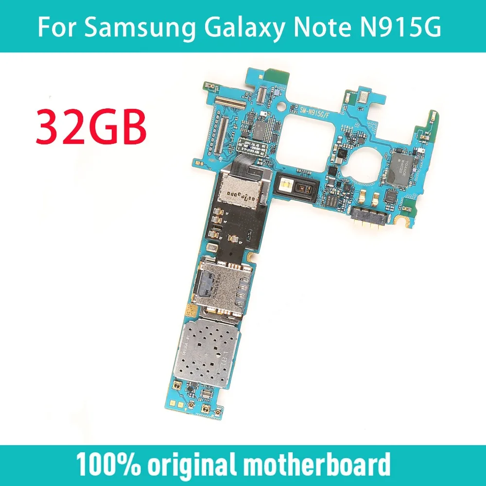 Разблокированная оригинальная материнская плата N915G чистая Imei 32 Гб для Samsung Galaxy
