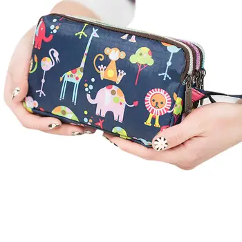 

Women Zipper Coin Purse Pouch Phone Clutch Change Purse Bag Animal Flower Pattern Universal Wallet for Female