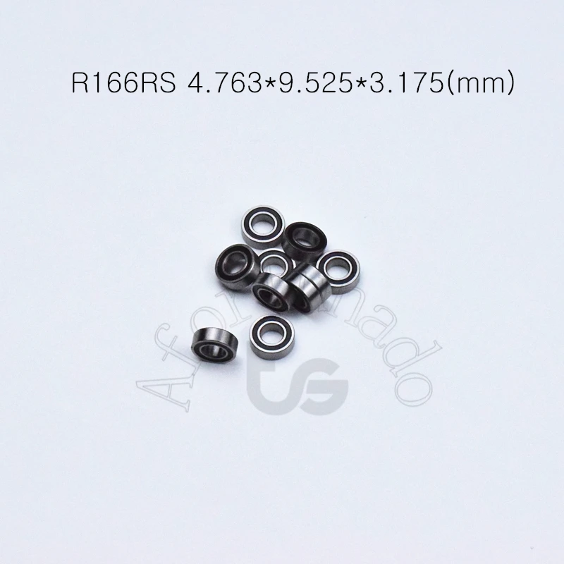 

R166RS Bearing 10pcs 4.763*9.525*3.175(mm) free shipping chrome steel Rubber Sealed High speed Mechanical equipment parts