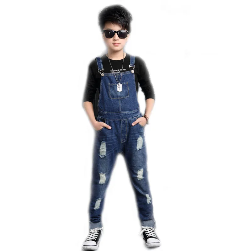 Boys Denim Trouser 2018 Denim Overalls Boys Jeans Fashion 2-10Y Baby Boys Jumpsuit Brand Pants Kids Clothes Children's Jeans