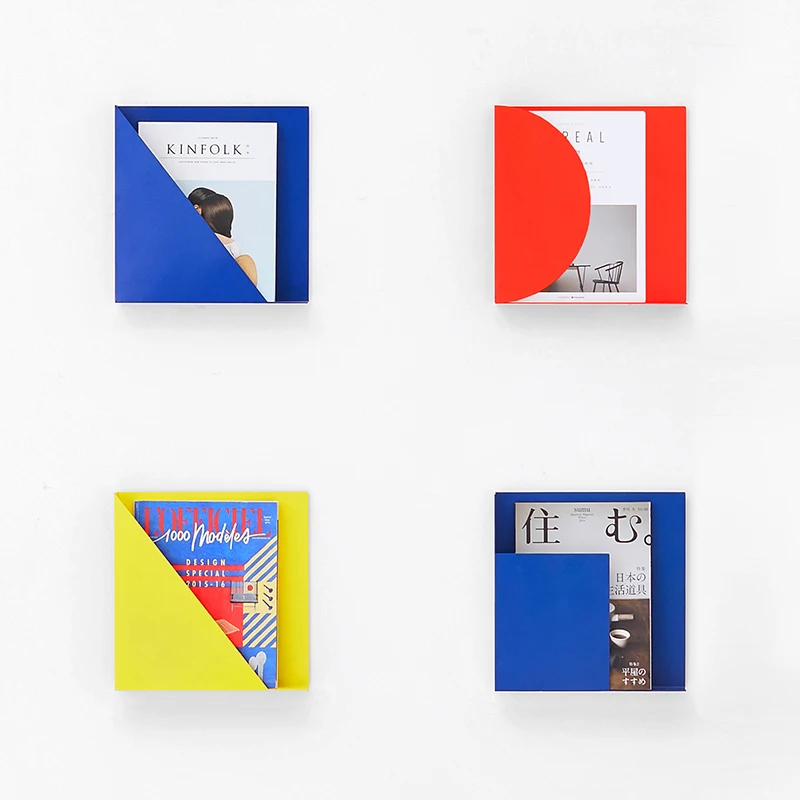 

collalily Nordic Wall Decoration Metal Magazine Storage Holders Racks robe hook Modern Design Hanger for corridor display store