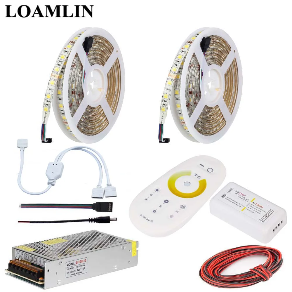 Светодиодная лента гибкая лампа 5050SMD цветовая температура 2 4G CCT светодиодный