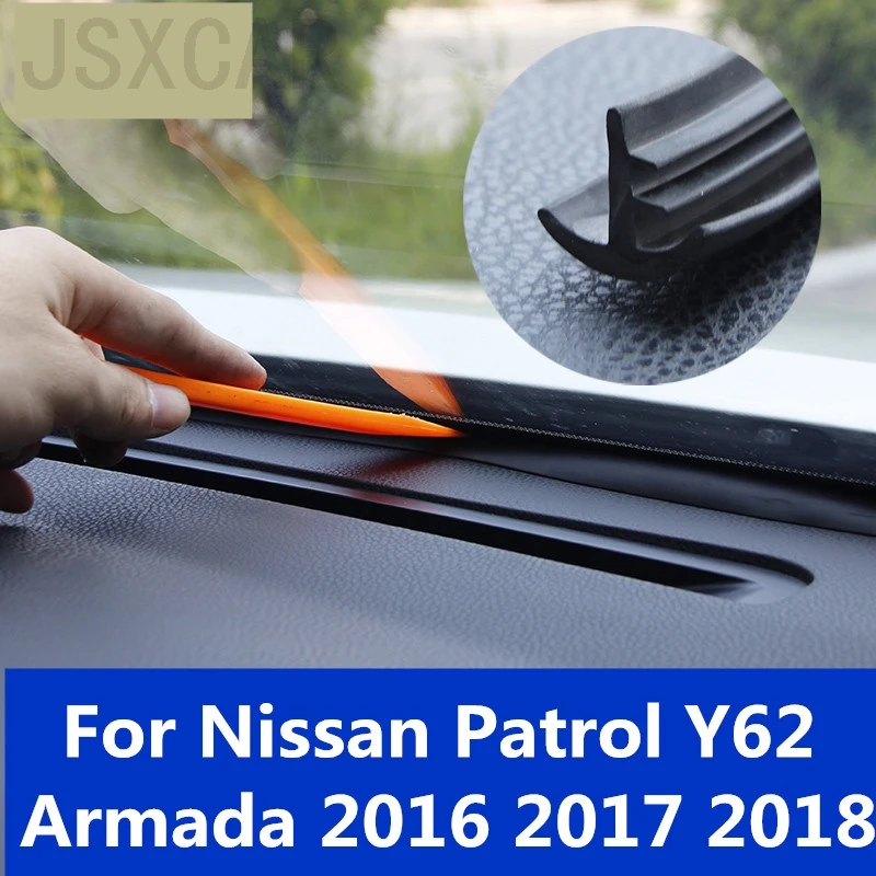 

Automotive rubber seal sound insulation seal strip edge trim soundproof center For Nissan Patrol Y62 Armada 2016 2017 2018