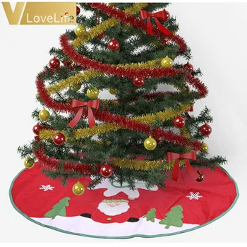 

90cm Non-Woven Christmas Tree Skirt Christmas Decorations Tree Santa Decoration for Home Xmas Tree Skirt New Year