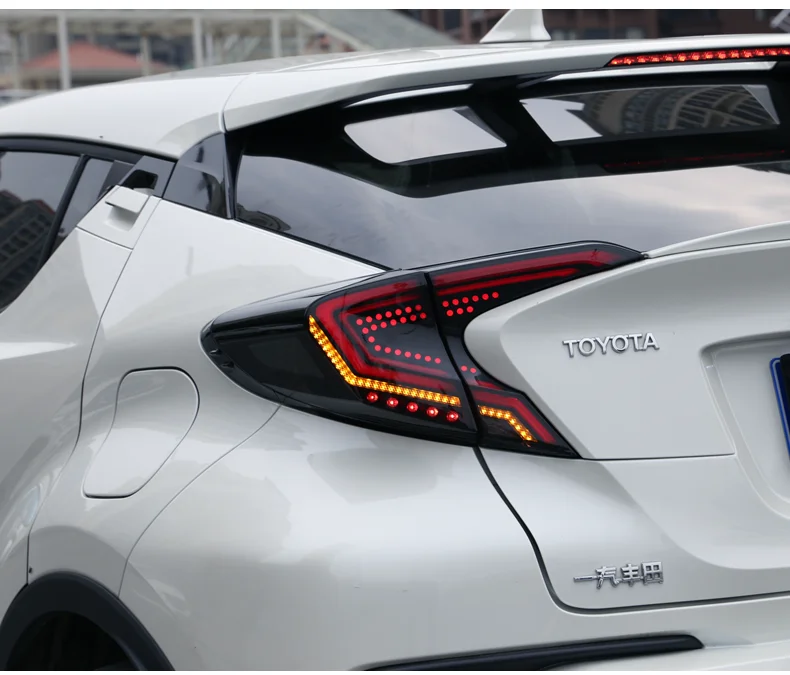 Top D-YL Car styling for Toyota CHR Taillights 2017-2018 C-HR CH-R Toyota Tail Led Tail Lights Fog Rear  DRL + Brake + Park + Signal 18