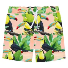 Детские спортивные шорты для мальчиков с принтом попугая, свободные шорты для мальчиков, летняя детская пляжная одежда, штаны для мальчиков, От 2 до 10 лет